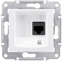 Розетка компьютерная без рамки Schneider Electric Sedna 1-м. RJ45 5e белый картинка